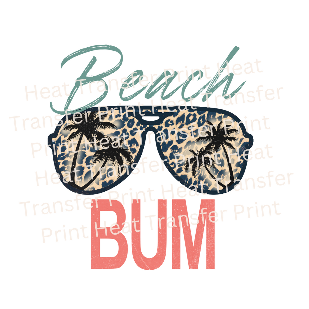 Beach Bum Sunglasses | Heat Transfer Print