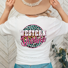 Load image into Gallery viewer, Western Barbie Leopard Print | White Tee
