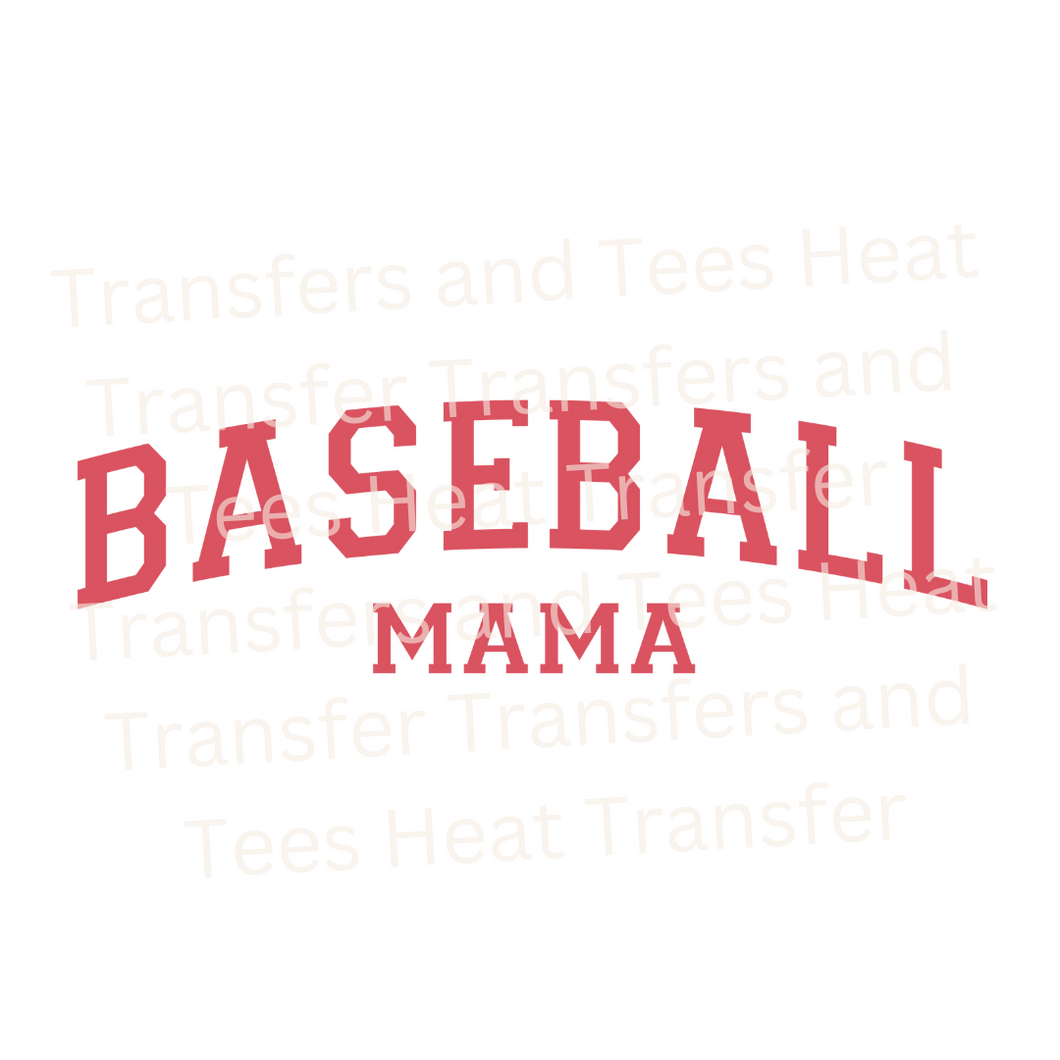 Baseball Mom | Heat Transfer Print