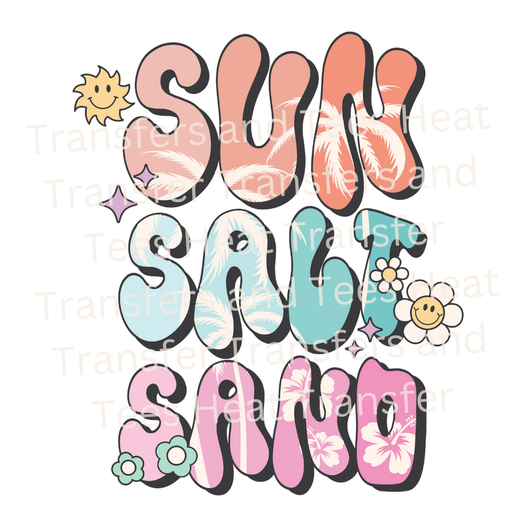 Sun Salt Sand | Heat Transfer Print