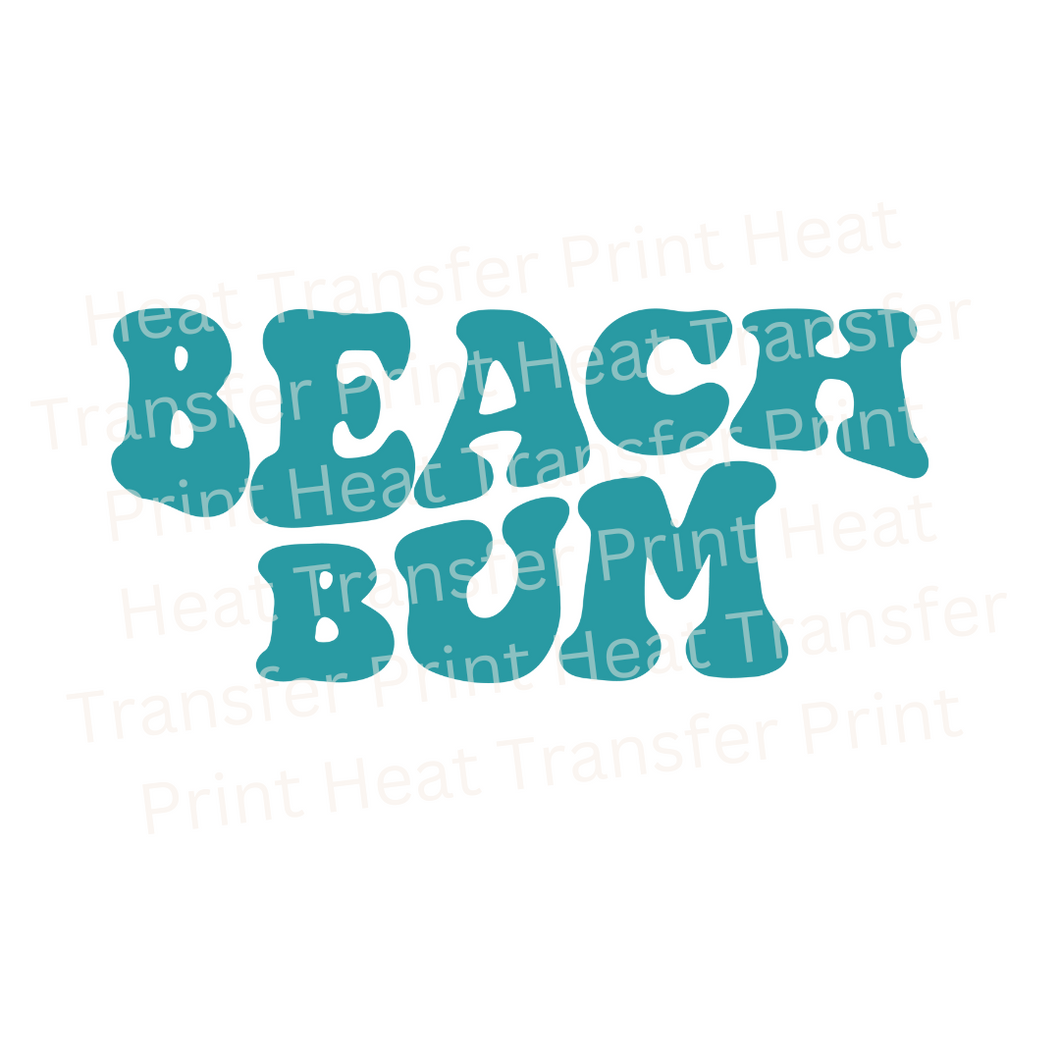 Teal Beach Bum | Heat Transfer Print
