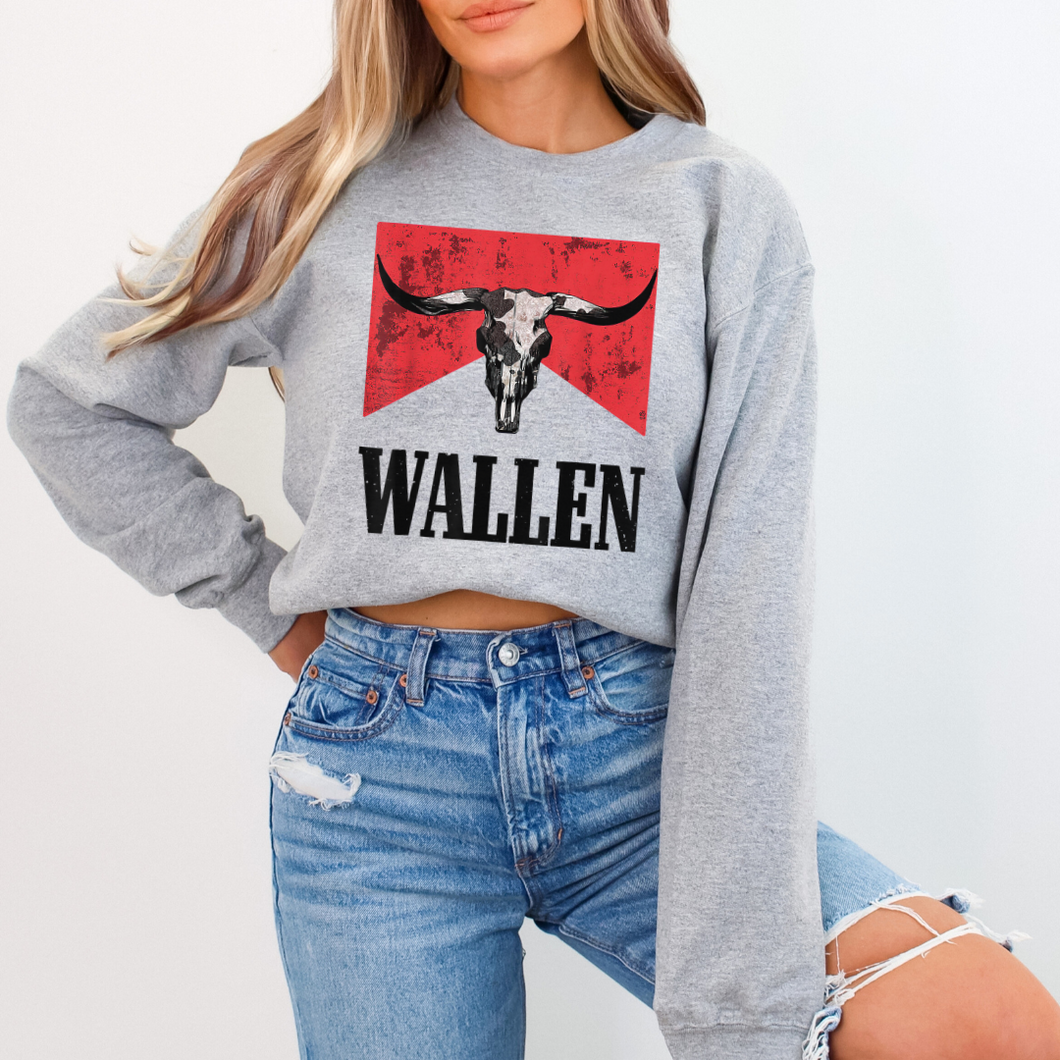 Wallen Red | Light Gray Sweatshirt