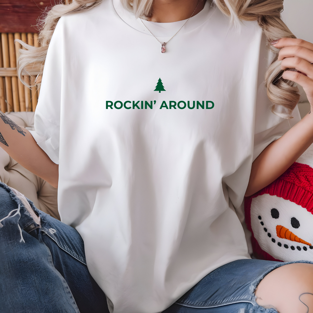 Rockin Around Christmas Tree | White Tee