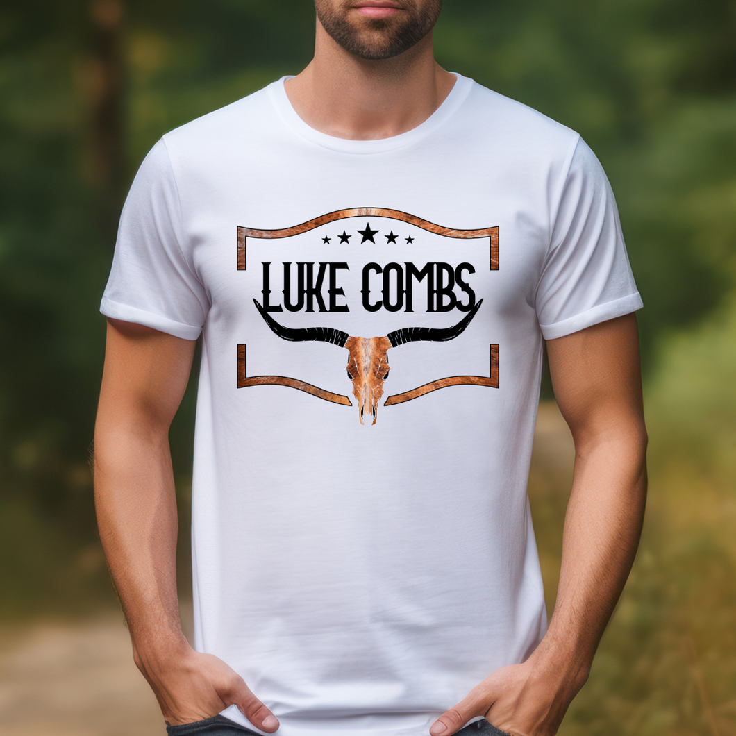 Luke Combs | White Tee