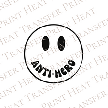 Load image into Gallery viewer, Pocket Sized Anti Hero Smiley Face | Heat Transfer Print
