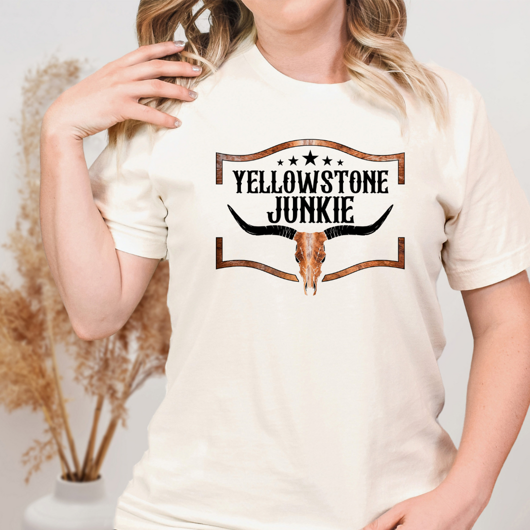 Yellowstone Junkie Light Sand Tee