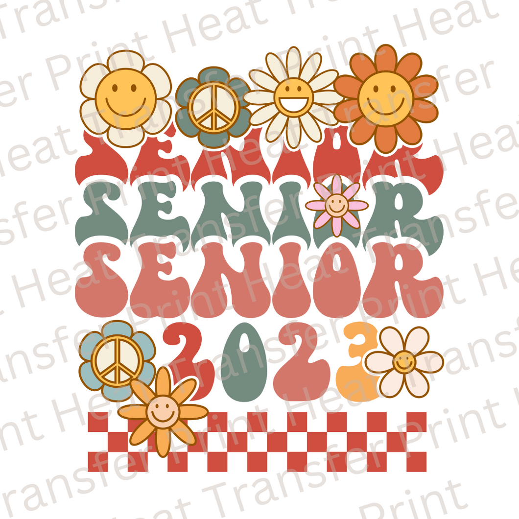 Groovy Senior 2023 | Heat Transfer Print