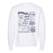 Load image into Gallery viewer, Blue Midnights Front and Back White Sweatshirt
